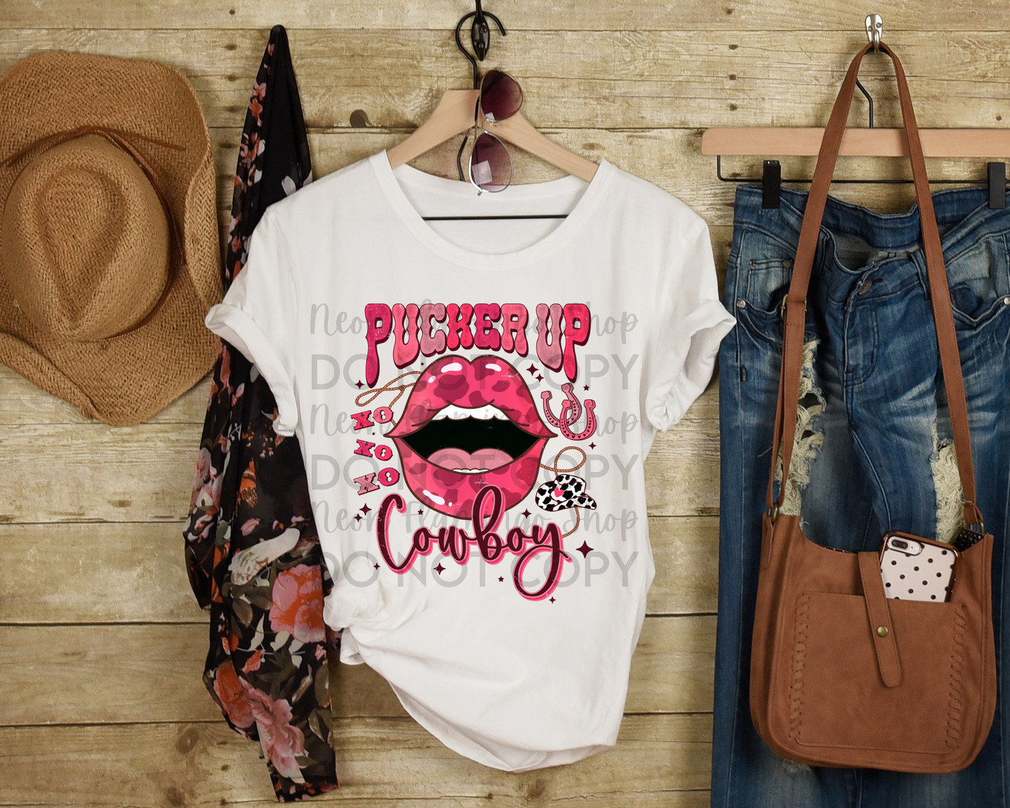 Pucker Up Cowboy DTF TRANSFER