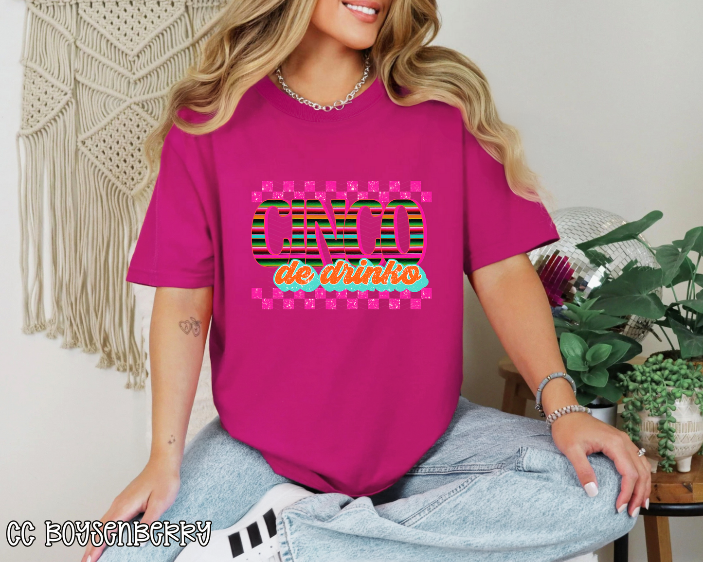 Cinco De Drinko Glitter DTF TRANSFER