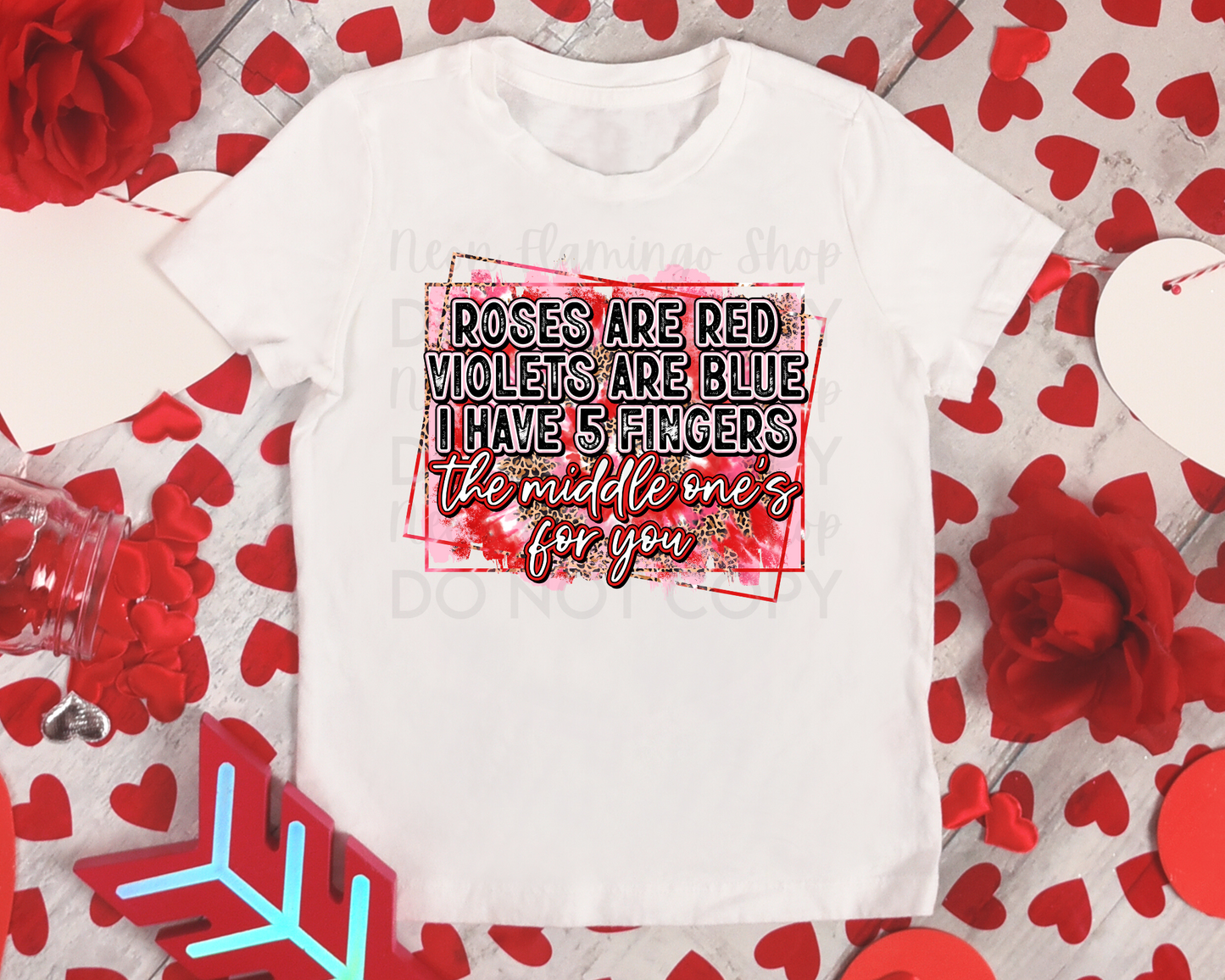 Roses are Red Poem DTF TRANSFER