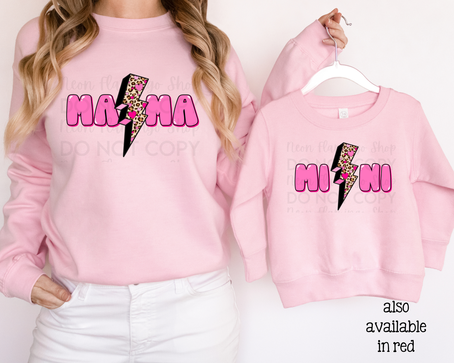 Mama & Mini Lightning Bolt DTF TRANSFER