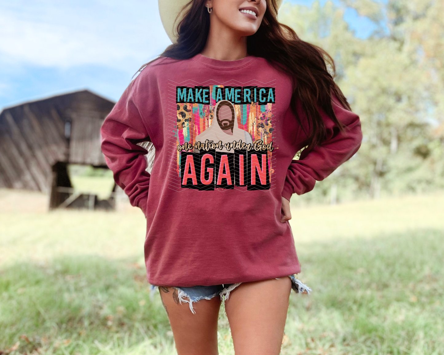 Make America One Nation Under God Again DTF TRANSFER