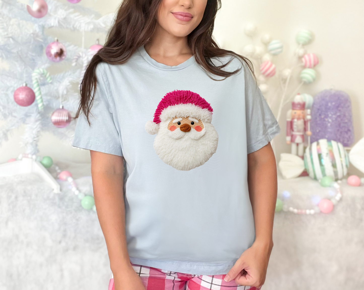 SANTA PINK HAT DTF TRANSFER