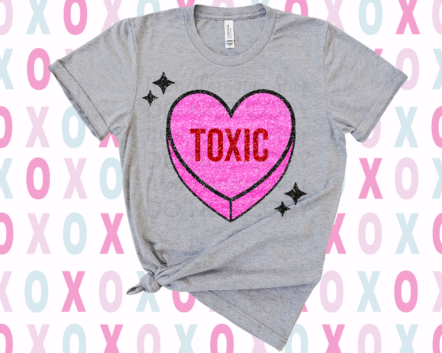 Toxic Glitter Heart DTF TRANSFER