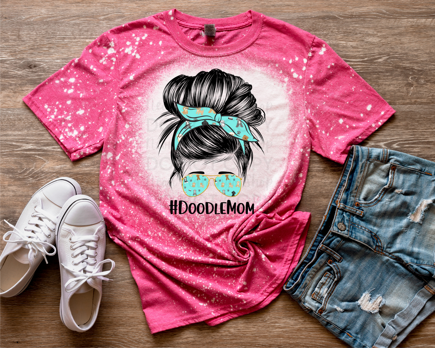 Doodle Mom Messy Bun DTF TRANSFER