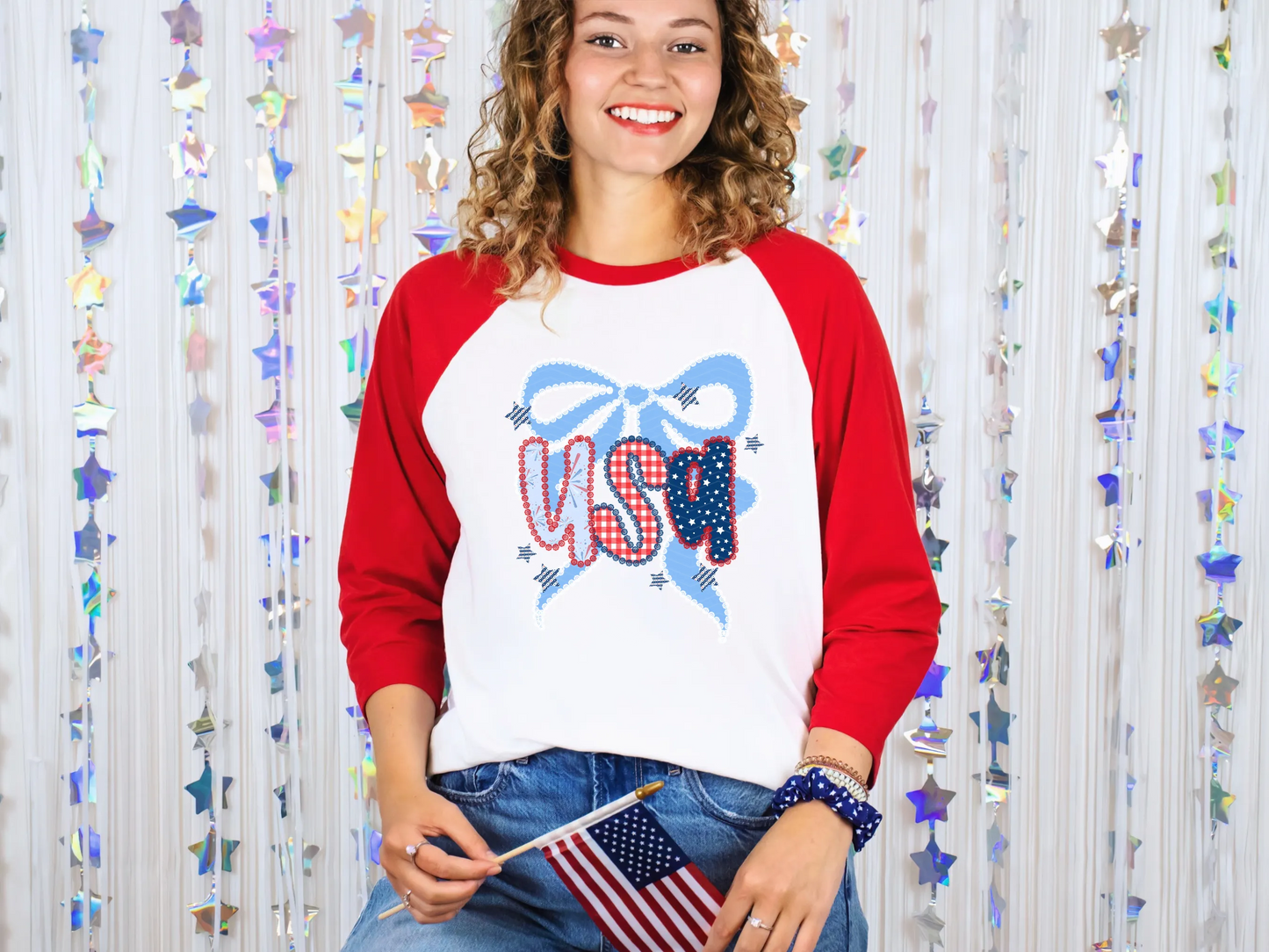 USA Lace Bow DTF TRANSFER