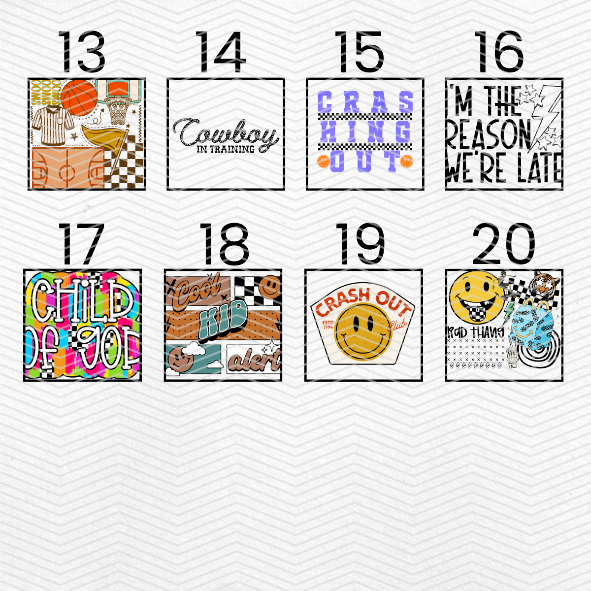 FOR THE LITTLES $2 Transfers - LIVE SALE ONLY Printed Transfers Unlimited Quantities Flat Rate Shipping $10 via UPS Final Sales No Returns or Exchanges