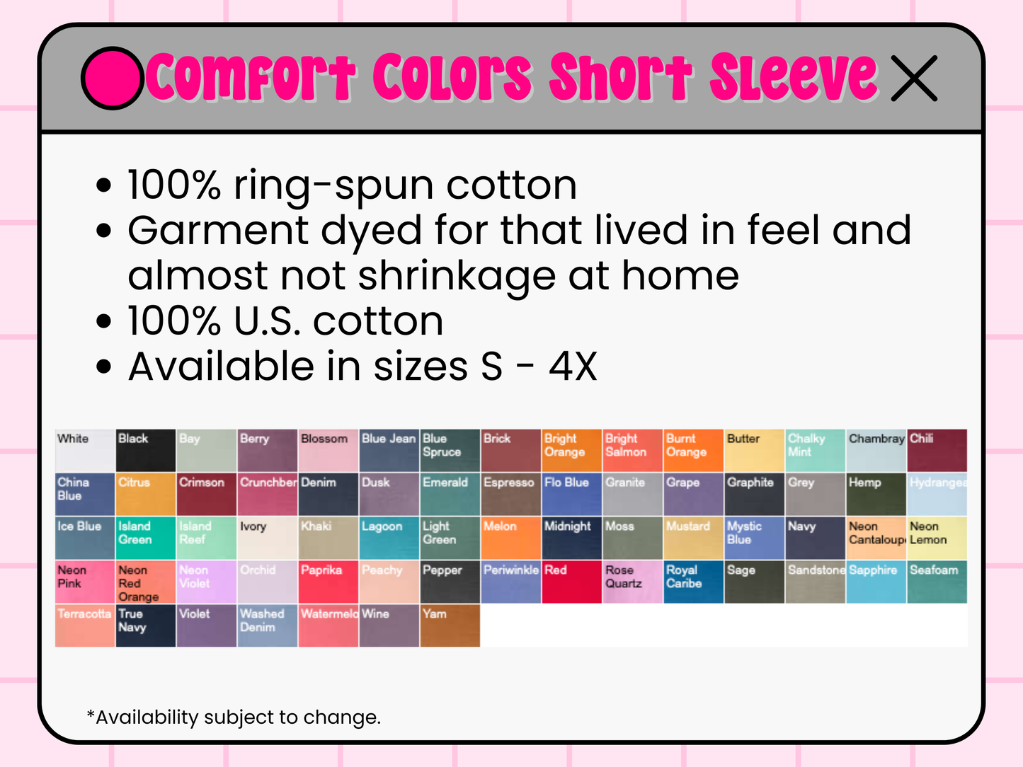 Comfort Colors Unisex Garment Dyed Heavyweight Blank Tees - 1717
