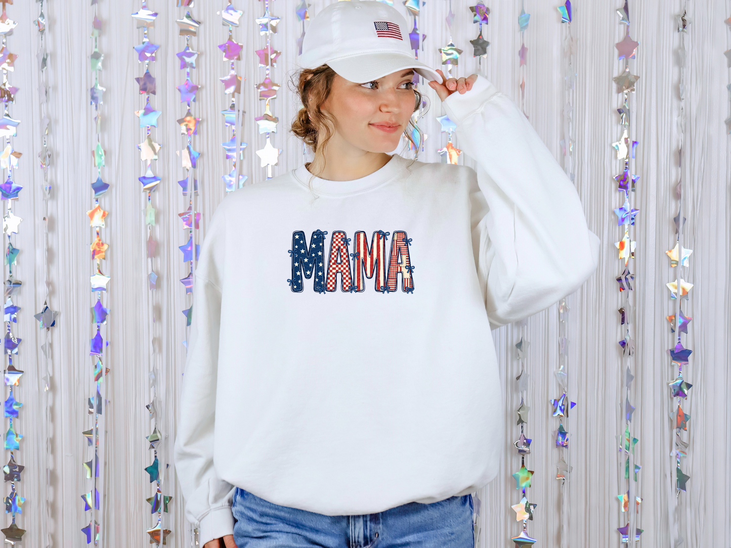 Mama Patriotic Bows DTF TRANSFER
