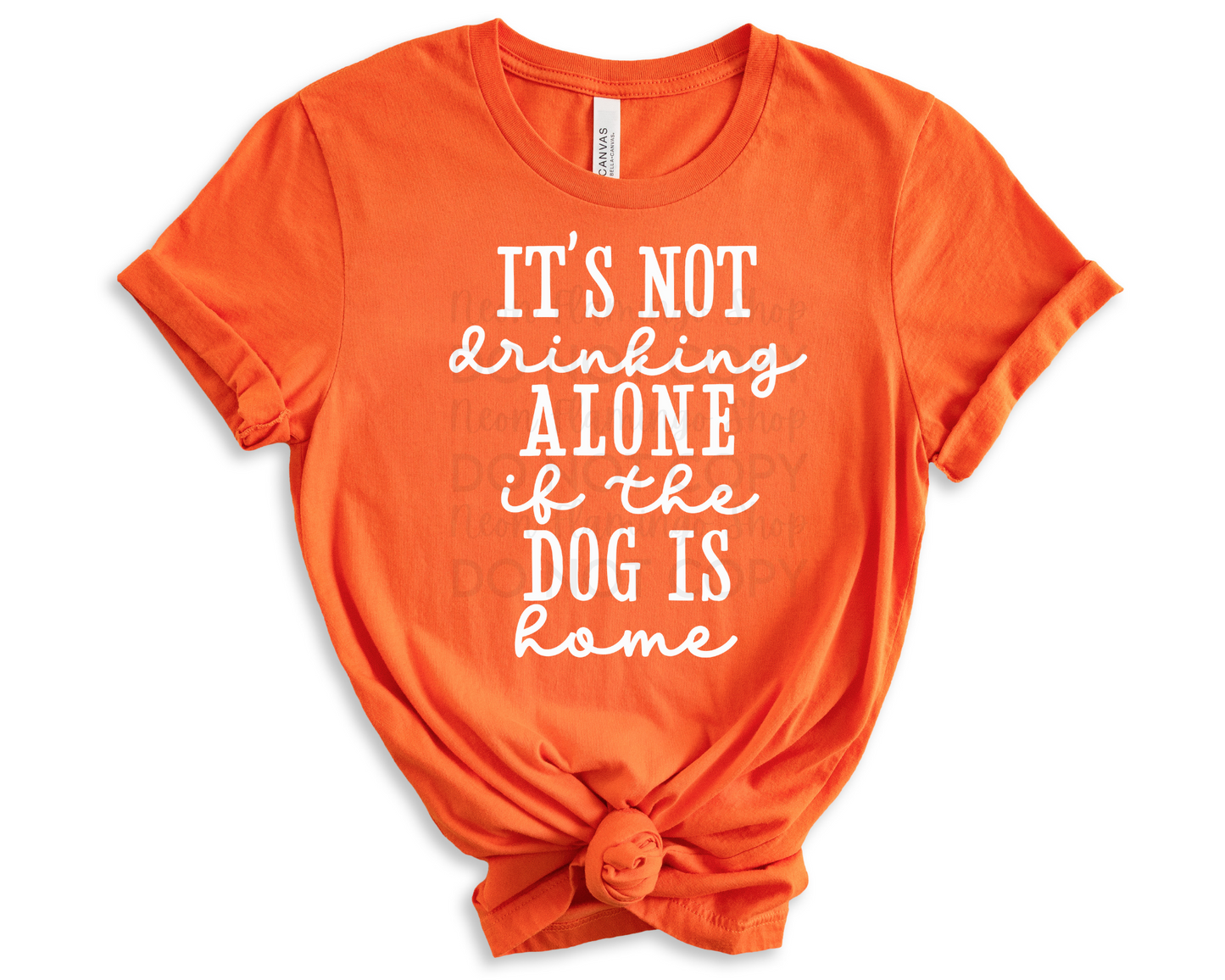 It's Not Drinking Alone if the Dog is Home DTF TRANSFER