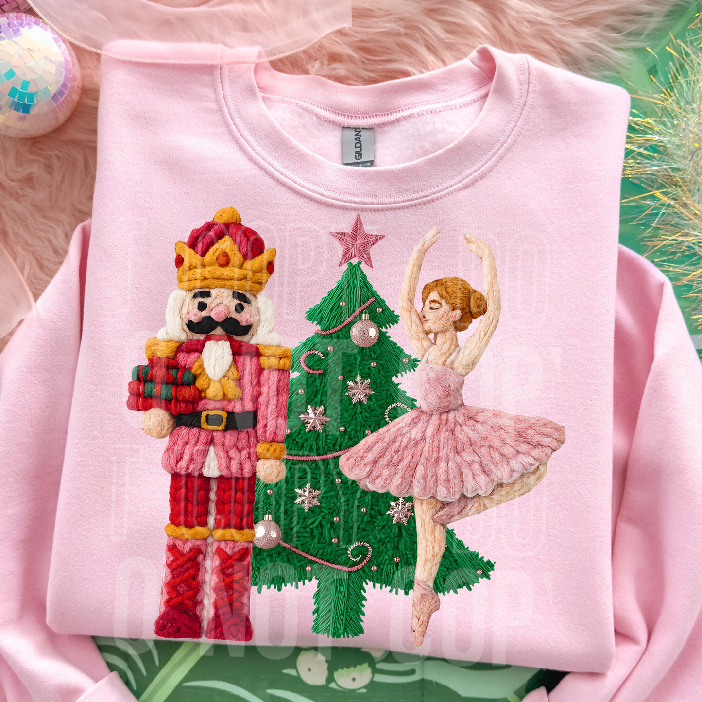 NUTCRACKER BALLERINA Faux Yarn DTF TRANSFER