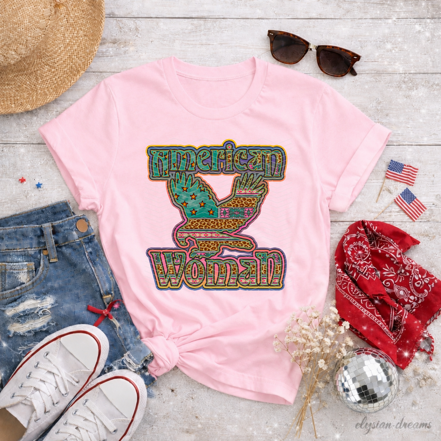 American Woman Eagle DTF TRANSFER