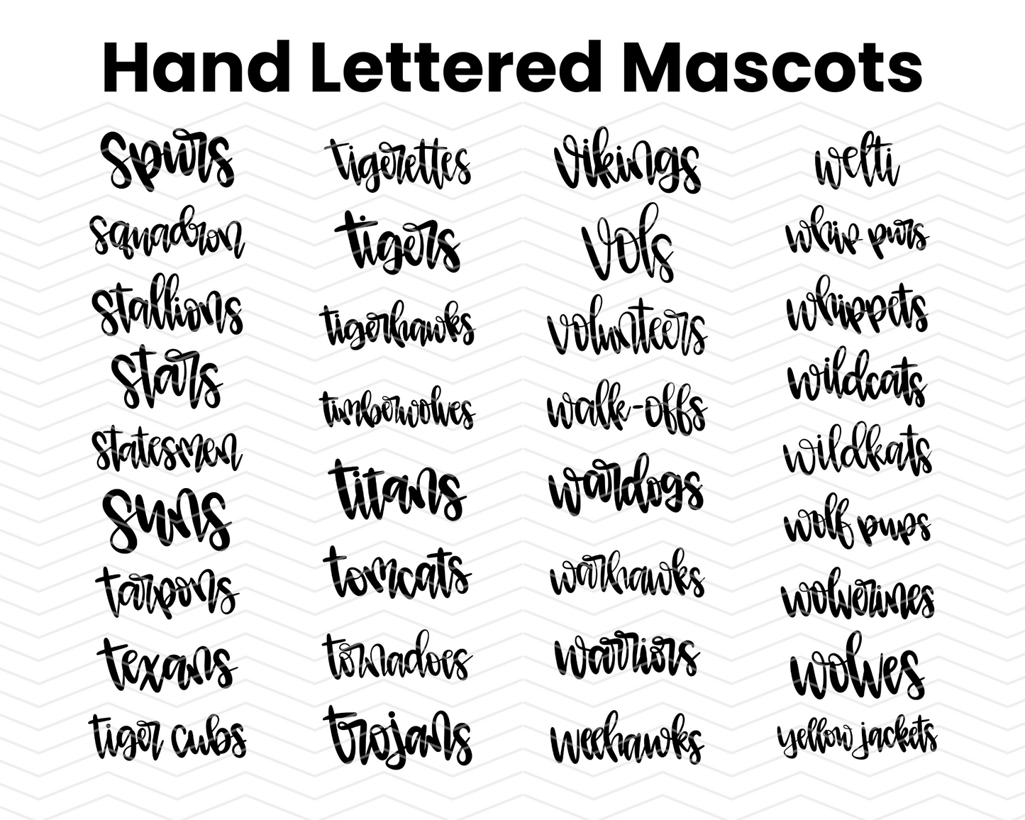 Hand Lettered Mascot DTF TRANSFER