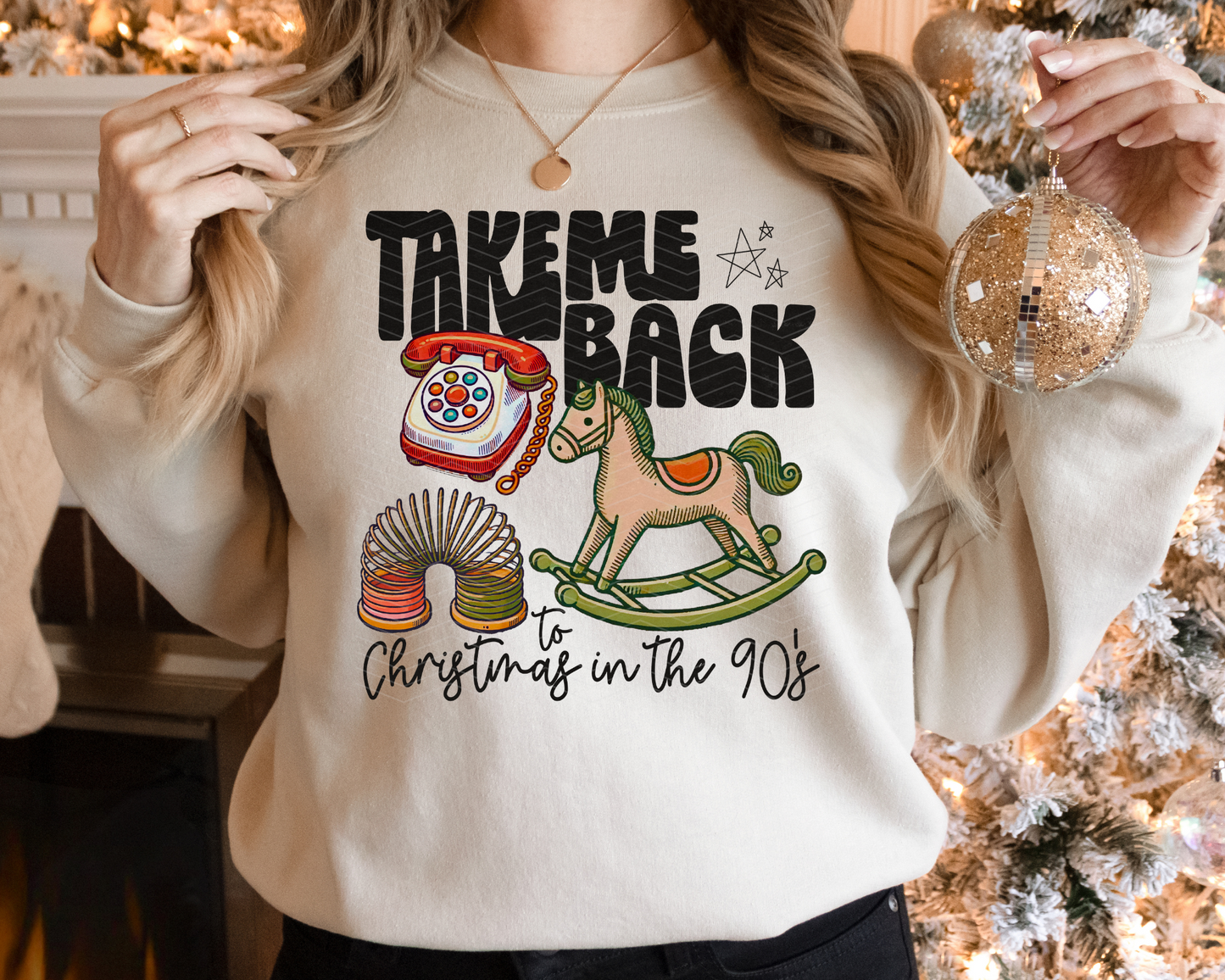Take Me Back To Christmas In The 90s DTF TRANSFER
