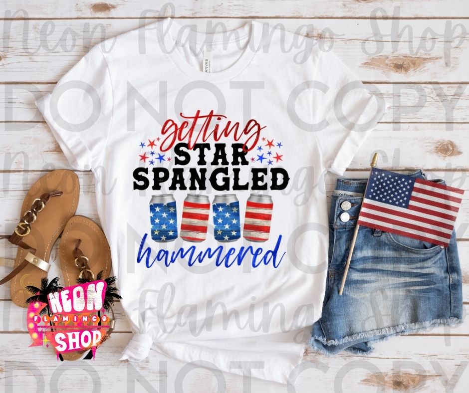Getting Star Spangled Hammered DTF TRANSFER