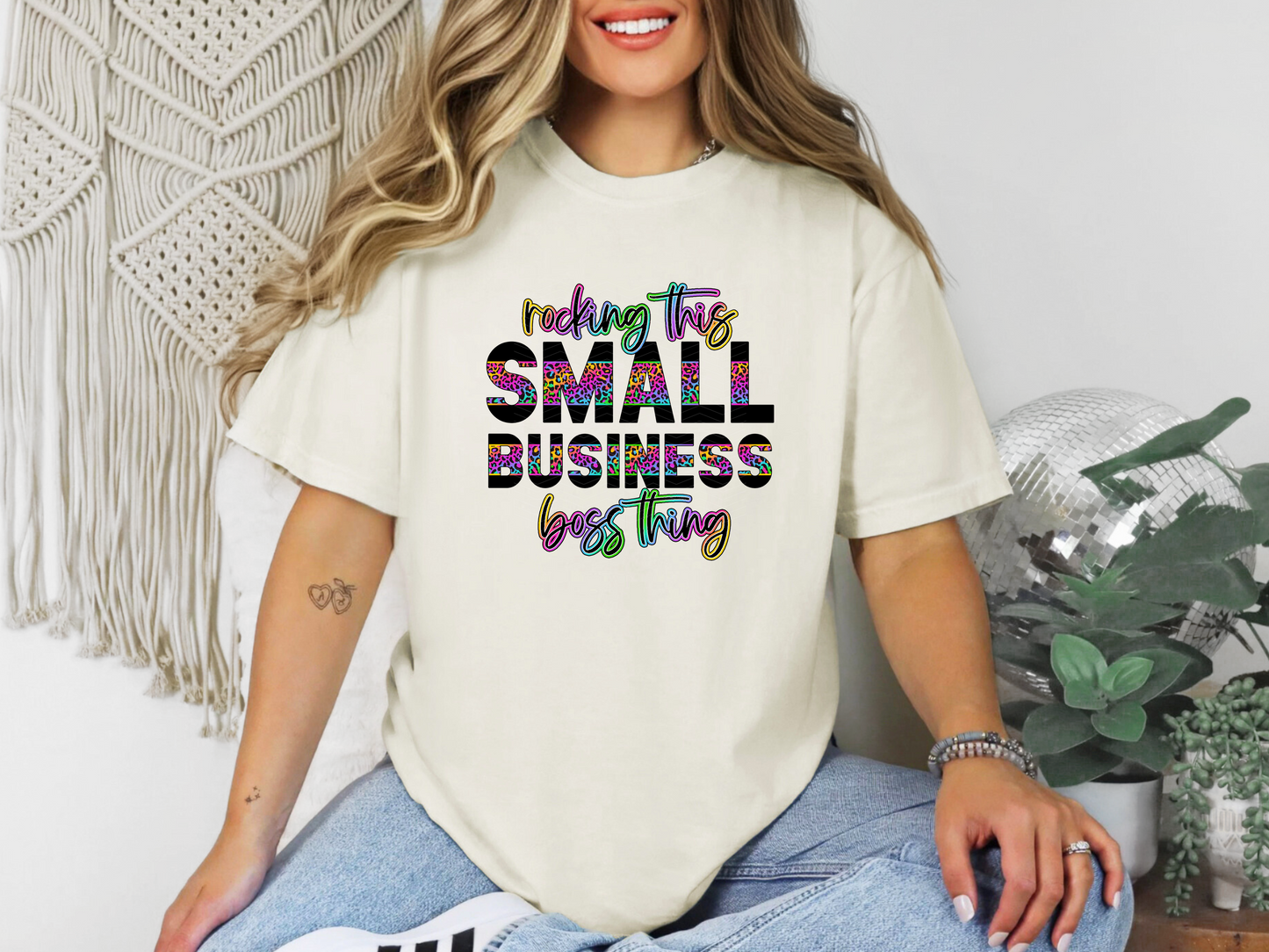 Rocking This Small Business Boss Thing Leopard DTF TRANSFER