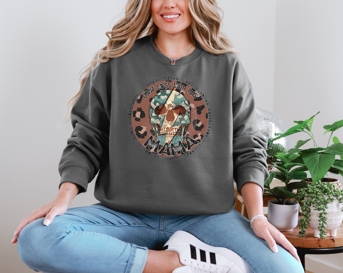 Dont Mess With This Mama Leopard Skull DTF TRANSFER