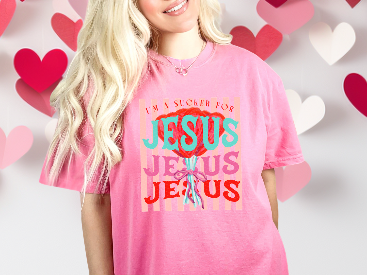 I'm A Sucker For Jesus Striped DTF TRANSFER