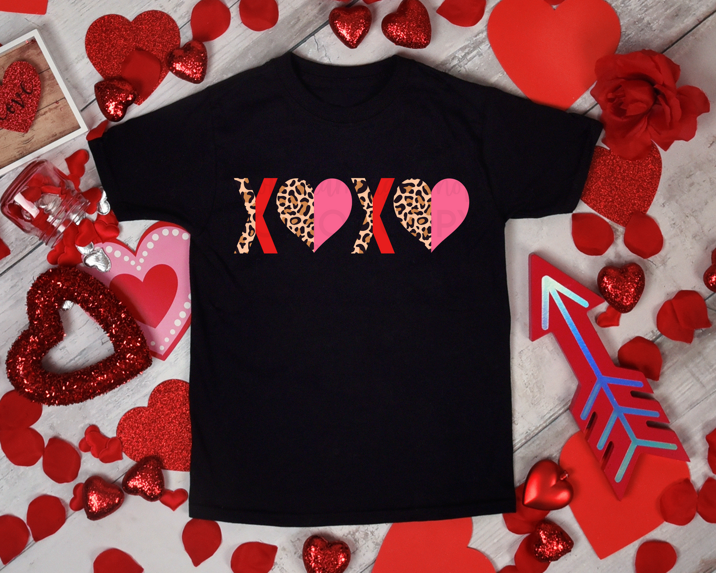 XOXO Half Leopard DTF TRANSFER