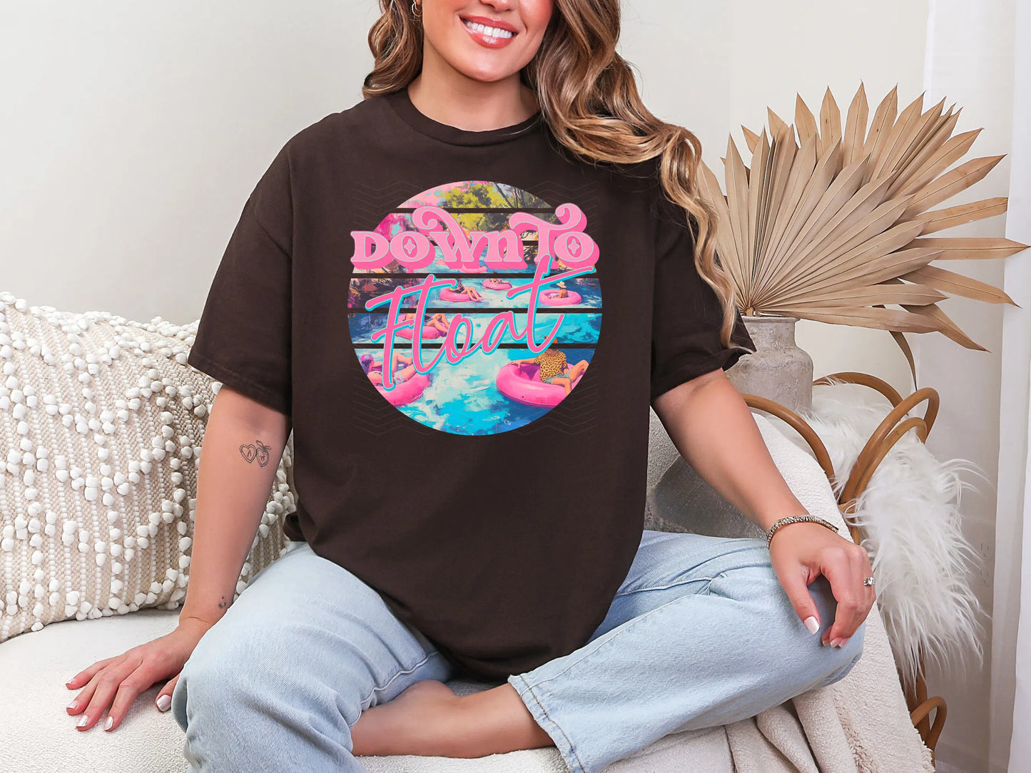 Down to Float River Circle DTF TRANSFER
