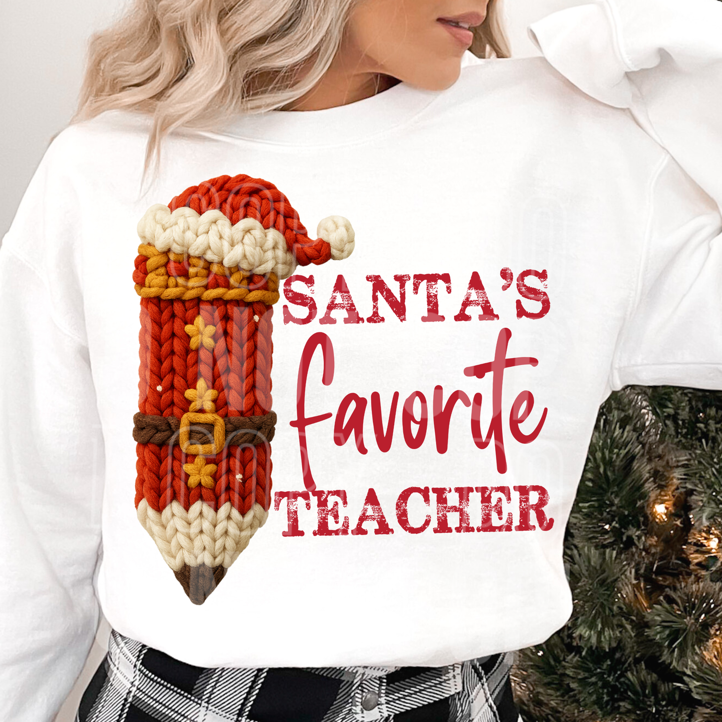 SANTA'S FAVORITE TEACHER DTF TRANSFER
