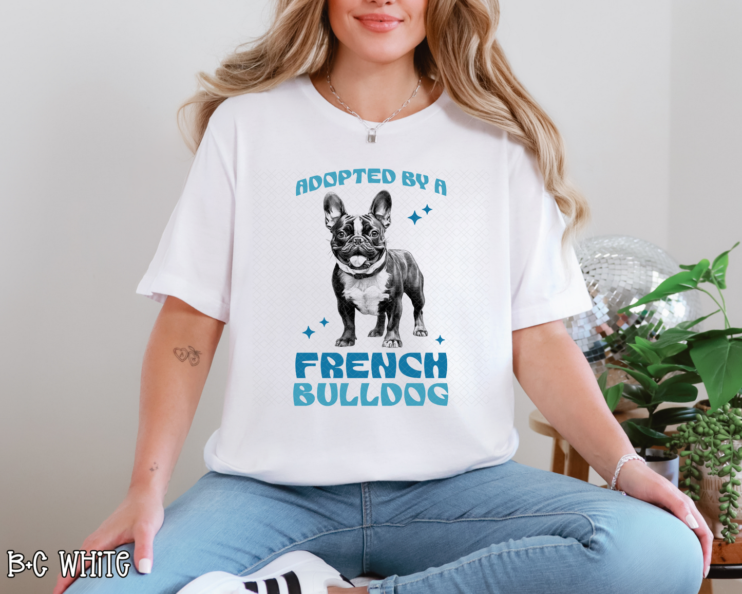 Adopted by a French Bulldog DTF TRANSFER