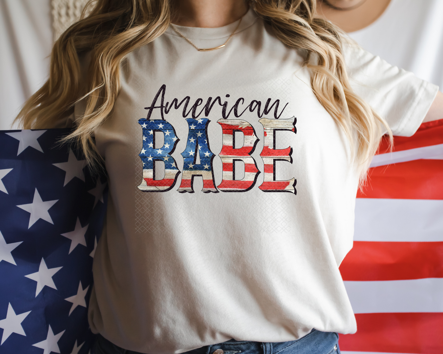 American Babe Grunge DTF TRANSFER