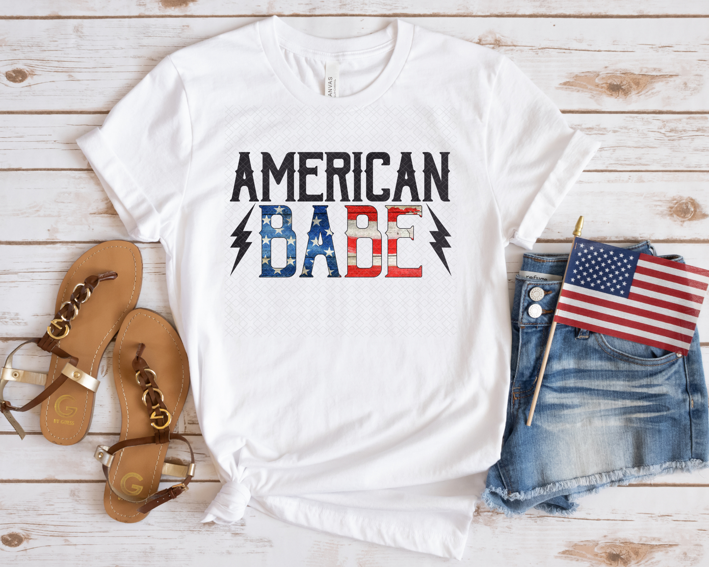 American Babe Lightning DTF TRANSFER