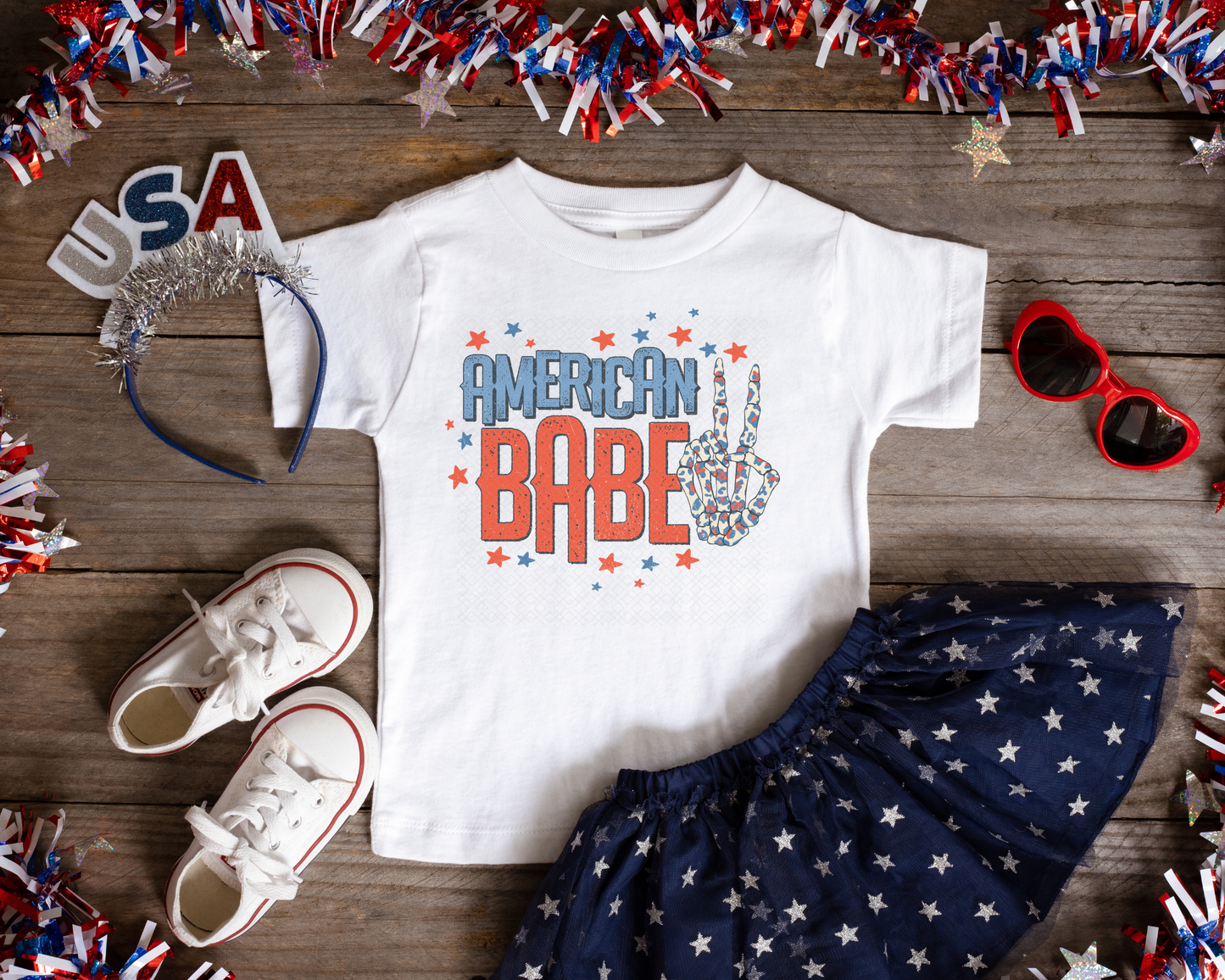 American Babe Skellie Hands DTF TRANSFER