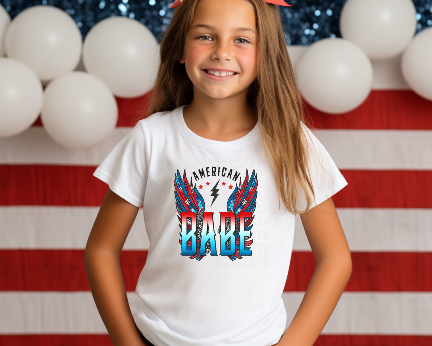 American Babe Wings DTF TRANSFER