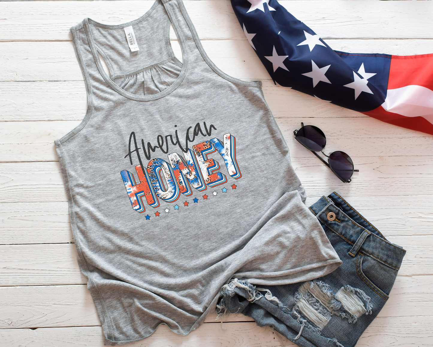 American Honey Leopard Tie-Dye DTF TRANSFER
