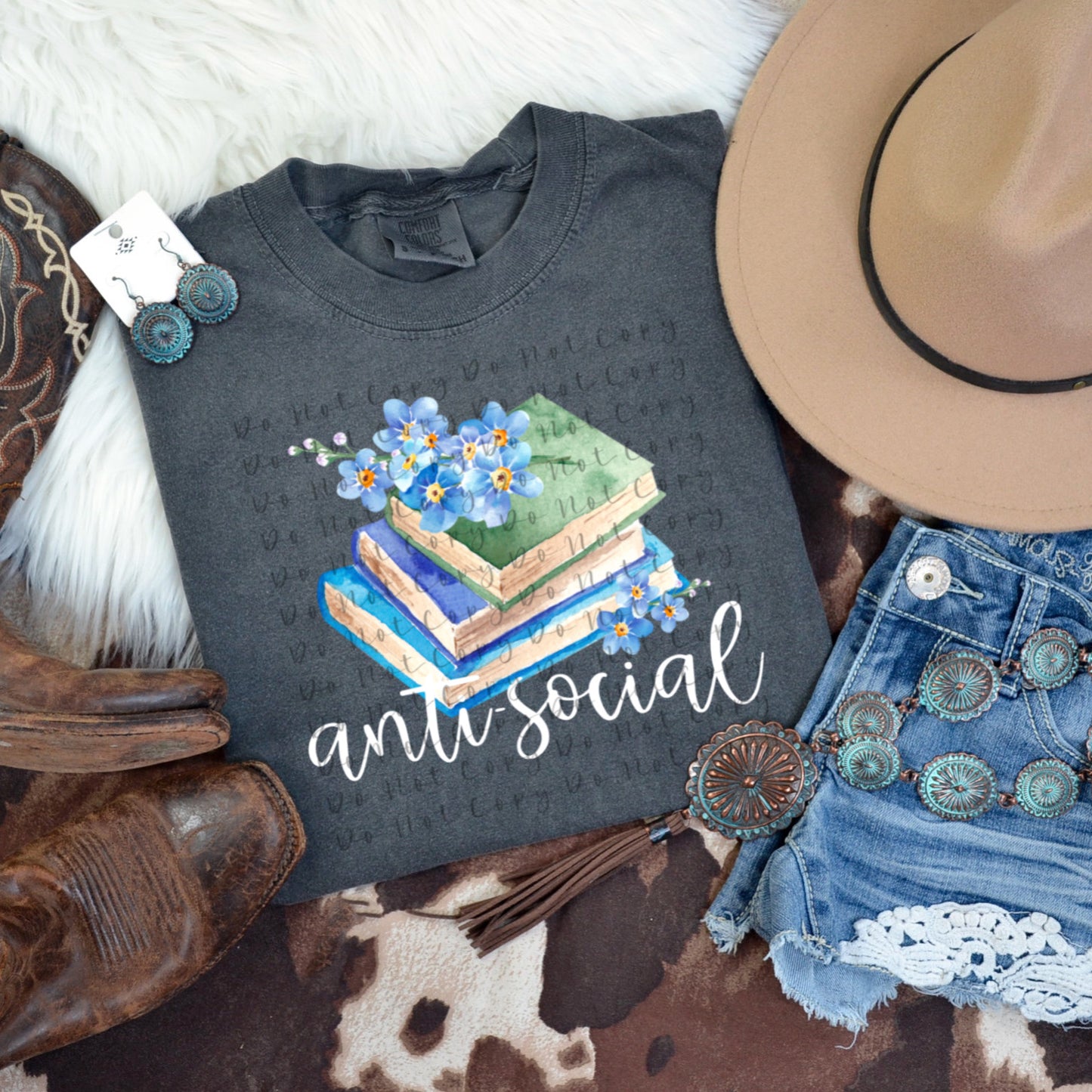 Antisocial Watercolor Books DTF TRANSFER