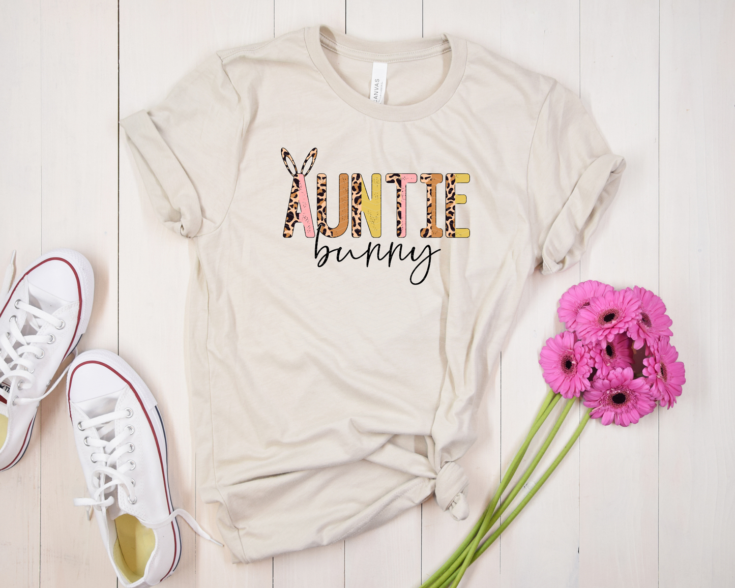Auntie Bunny Half Leopard | 2 Colors | DTF TRANSFER