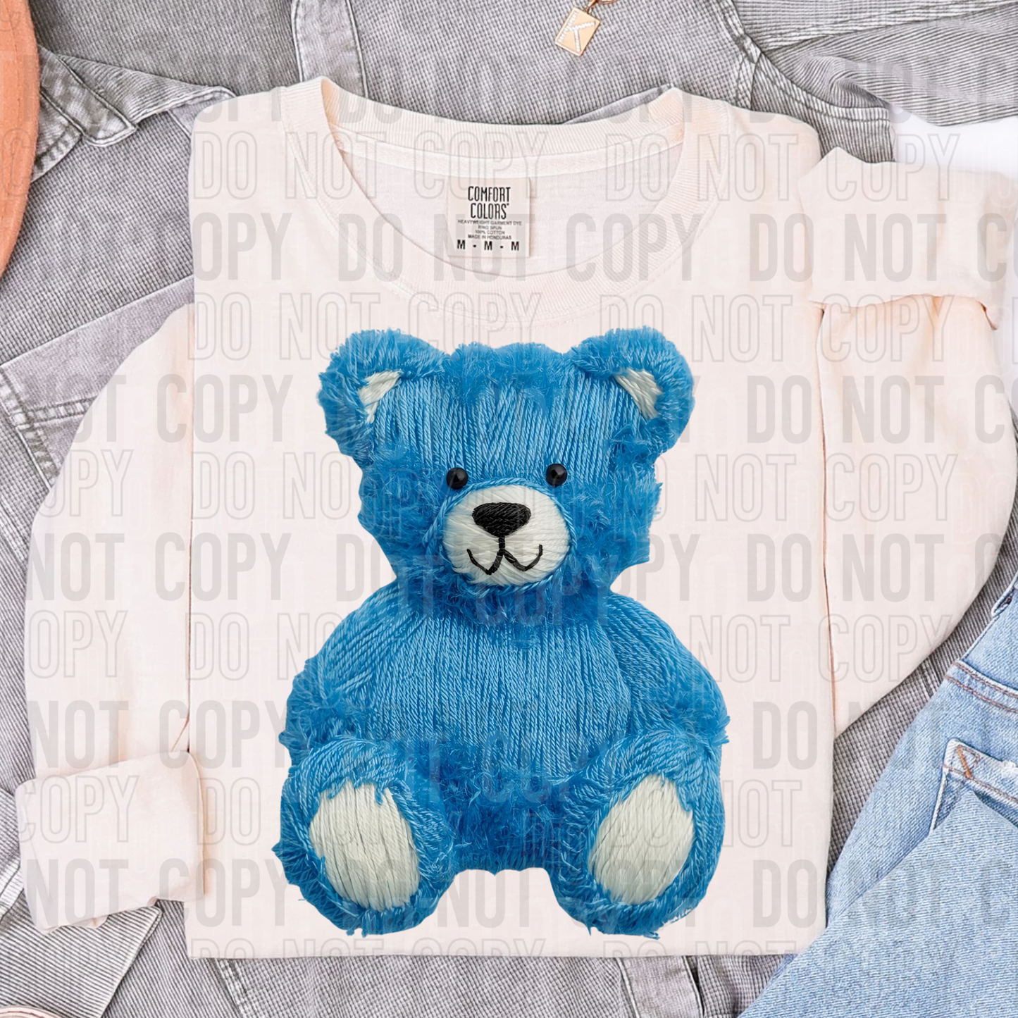 BEAR FAUX YARN DTF TRANSFER