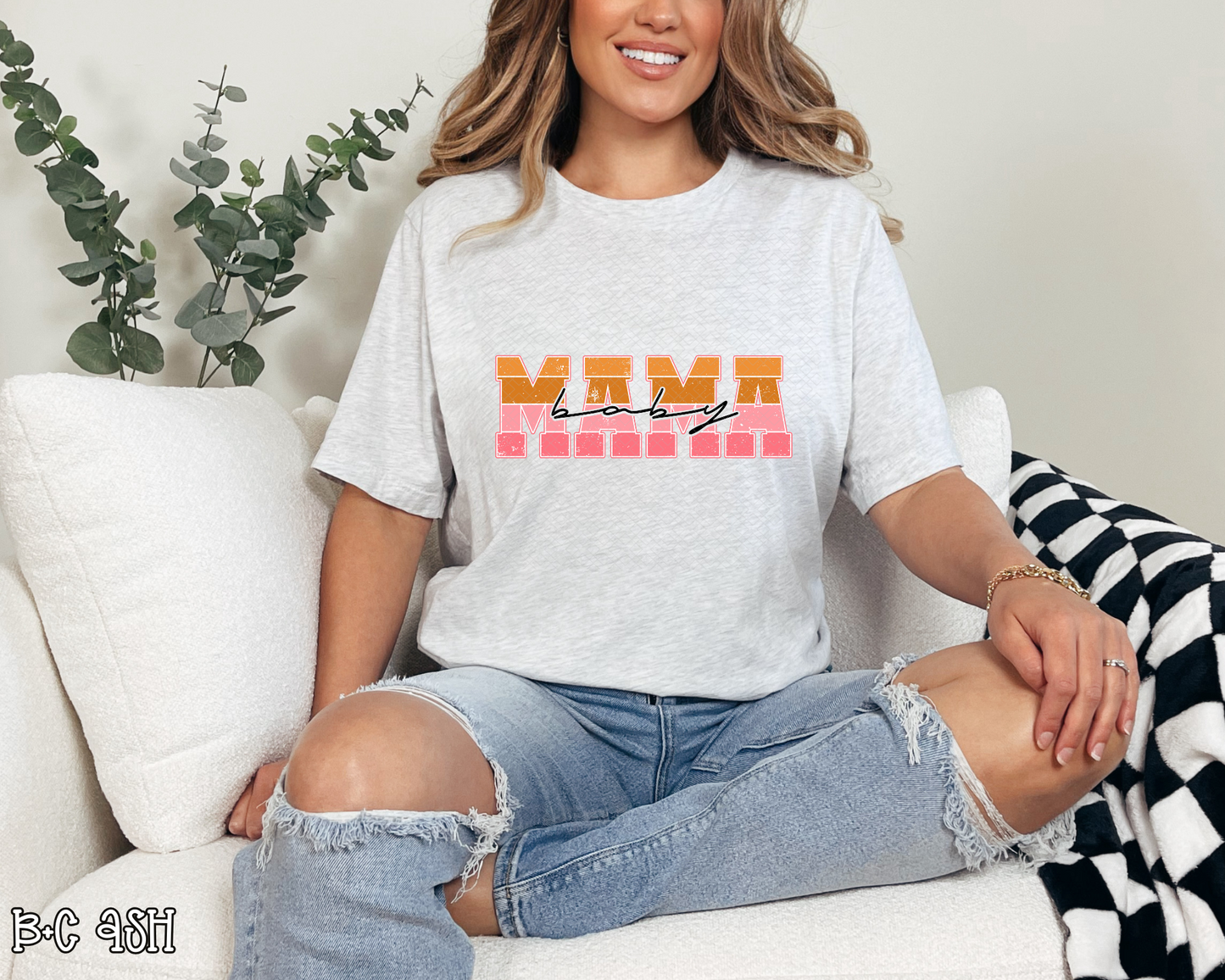 Baby Mama Pink Orange DTF TRANSFER