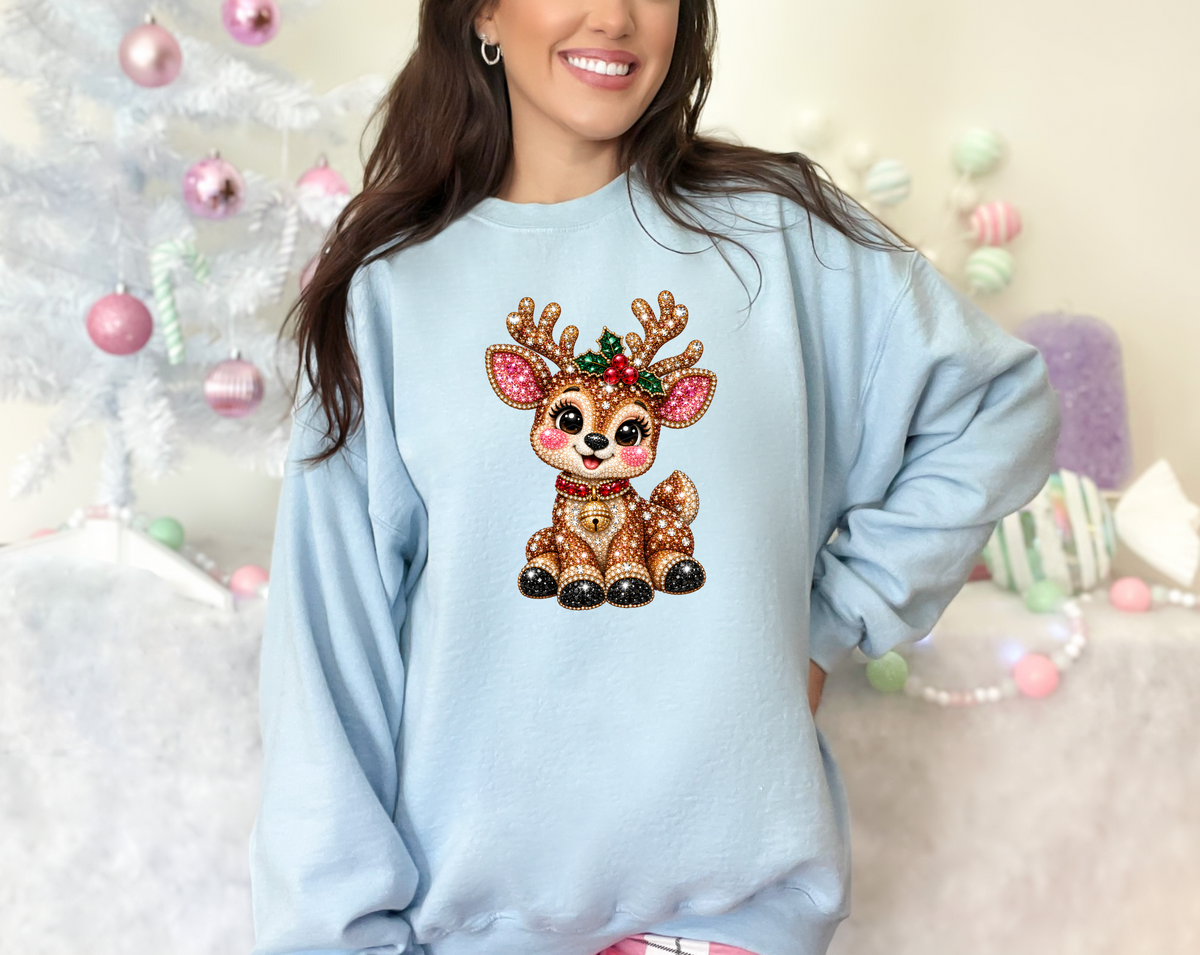 Baby Reindeer Rhinestone DTF TRANSFER