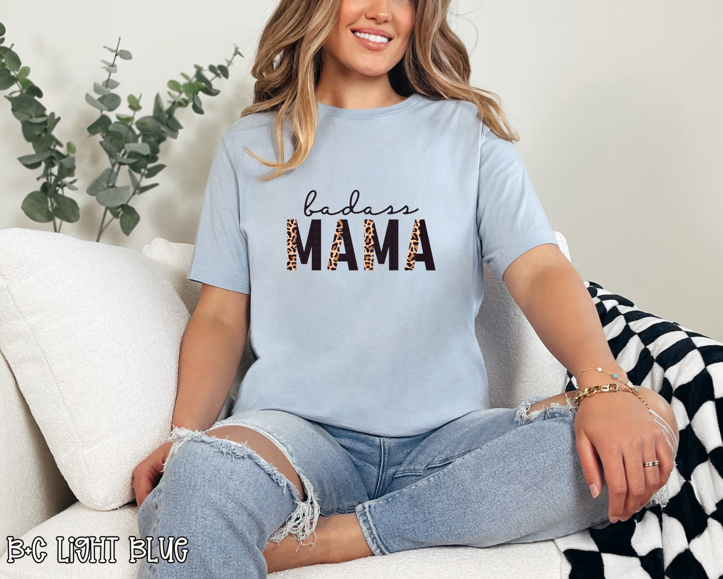 Badass Mama Half Leopard DTF TRANSFER