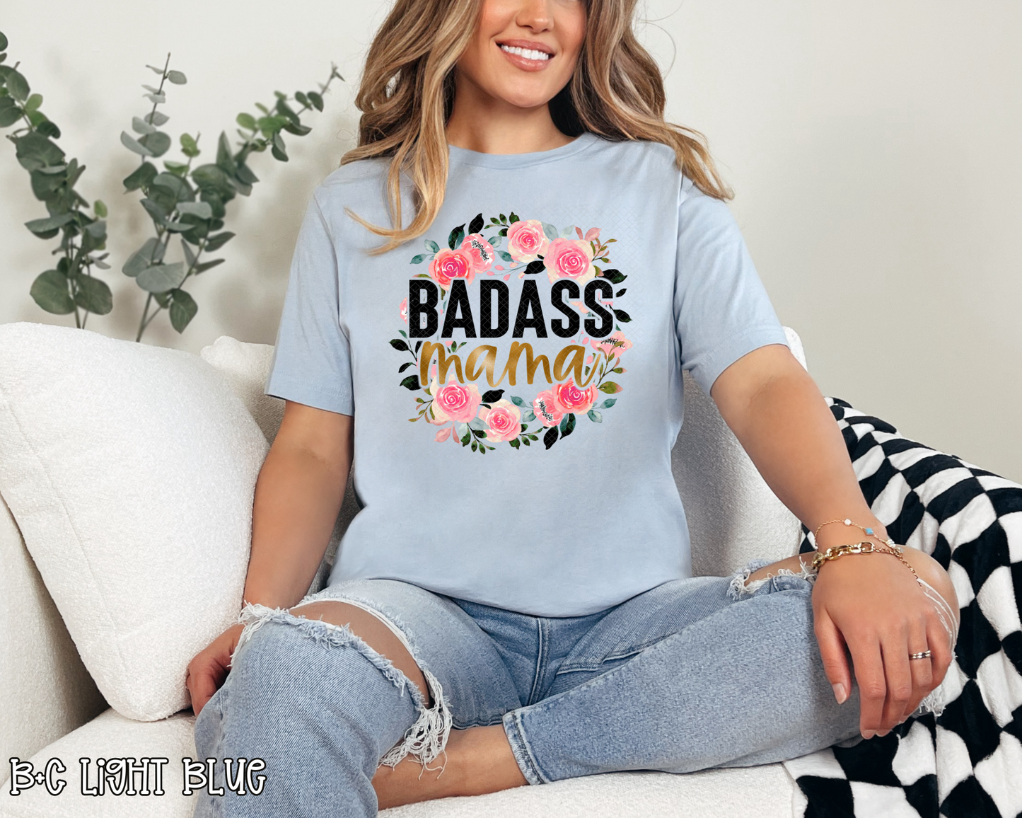 Badass mama Floral DTF TRANSFER
