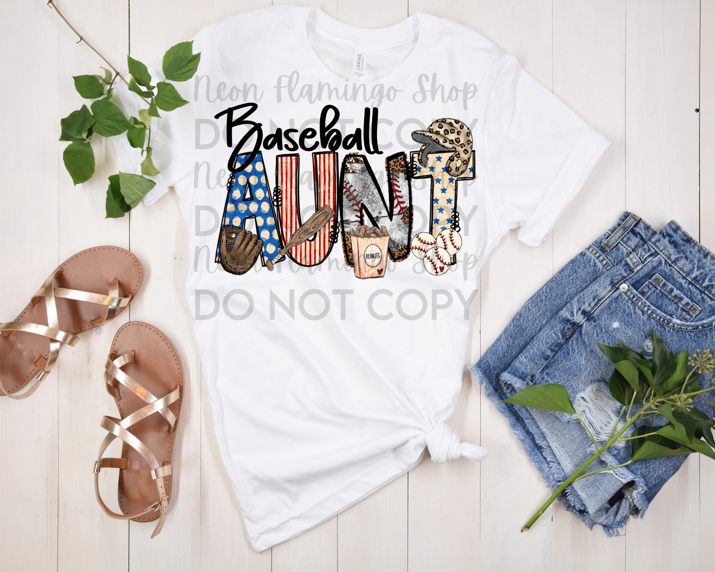 Baseball Aunt Grunge