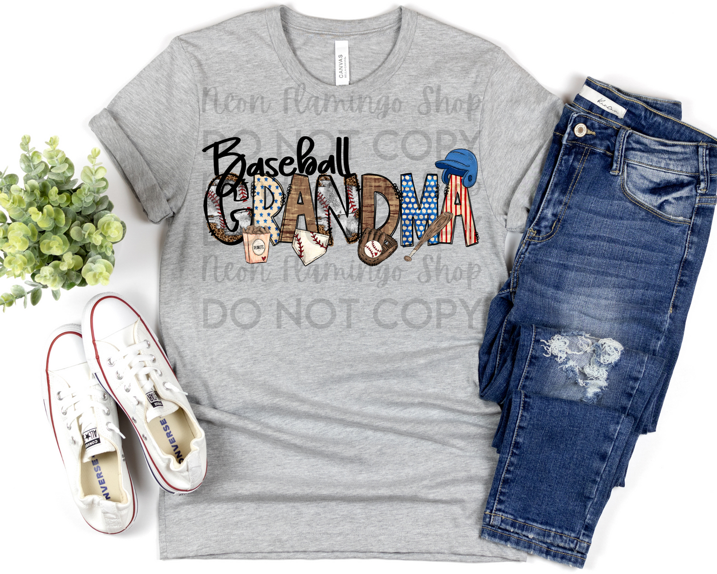 Baseball Grandma Grunge