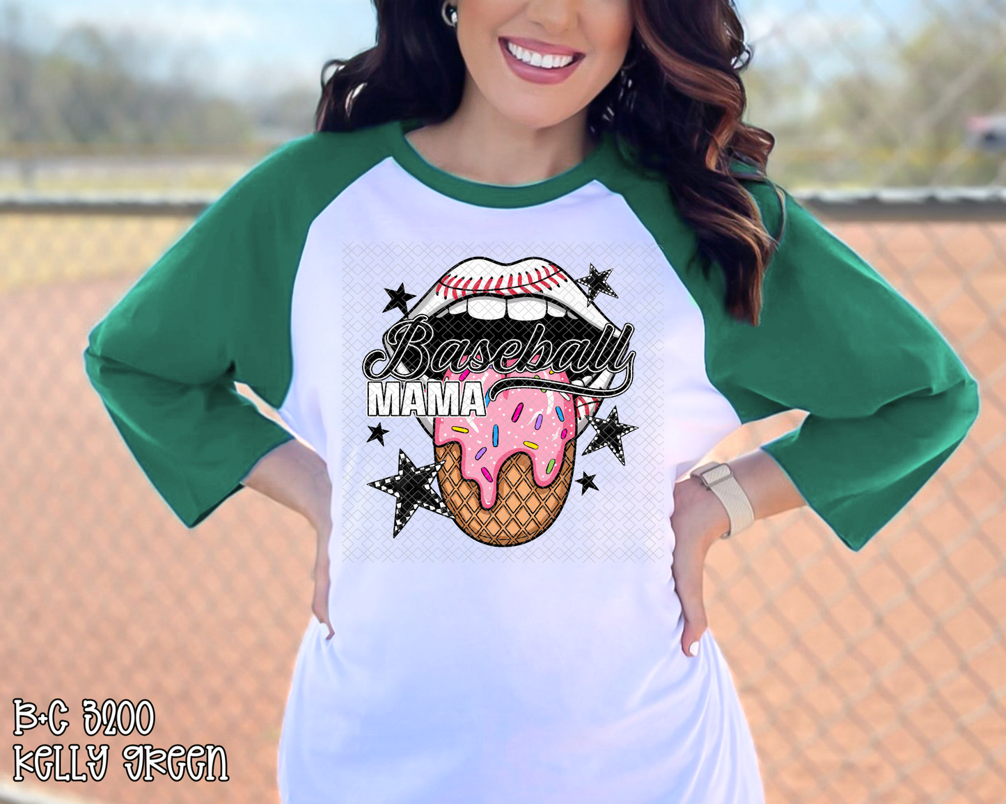 Baseball Mama Drip Tongue