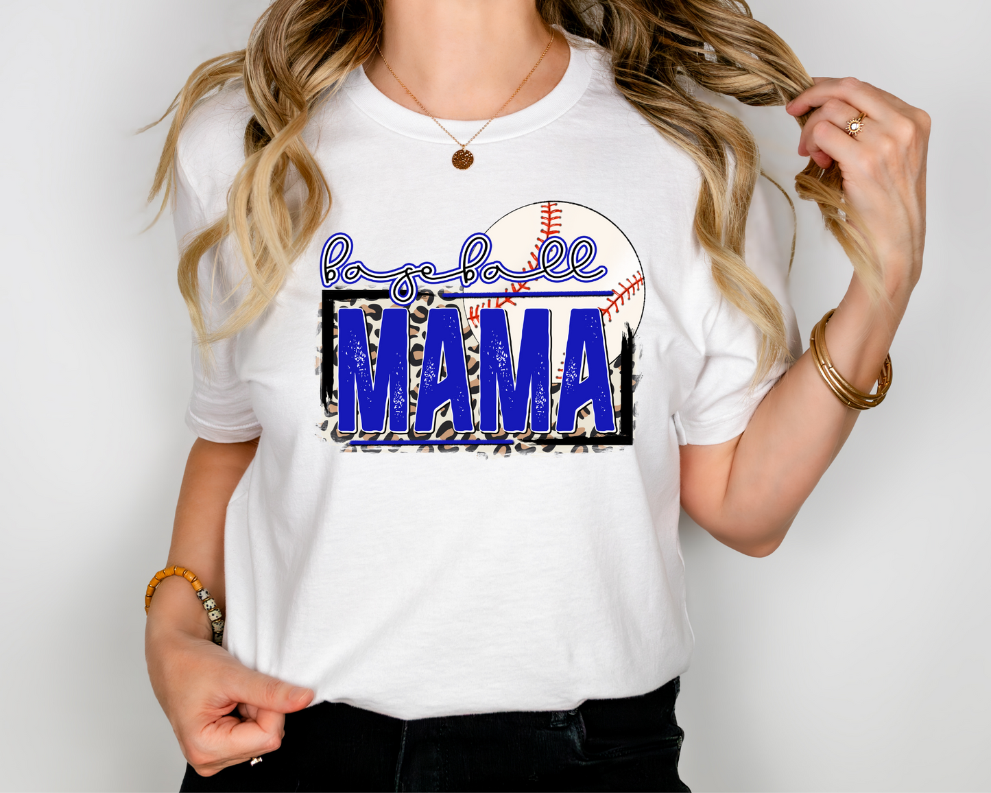 Baseball Mama Dark Blue DTF TRANSFER