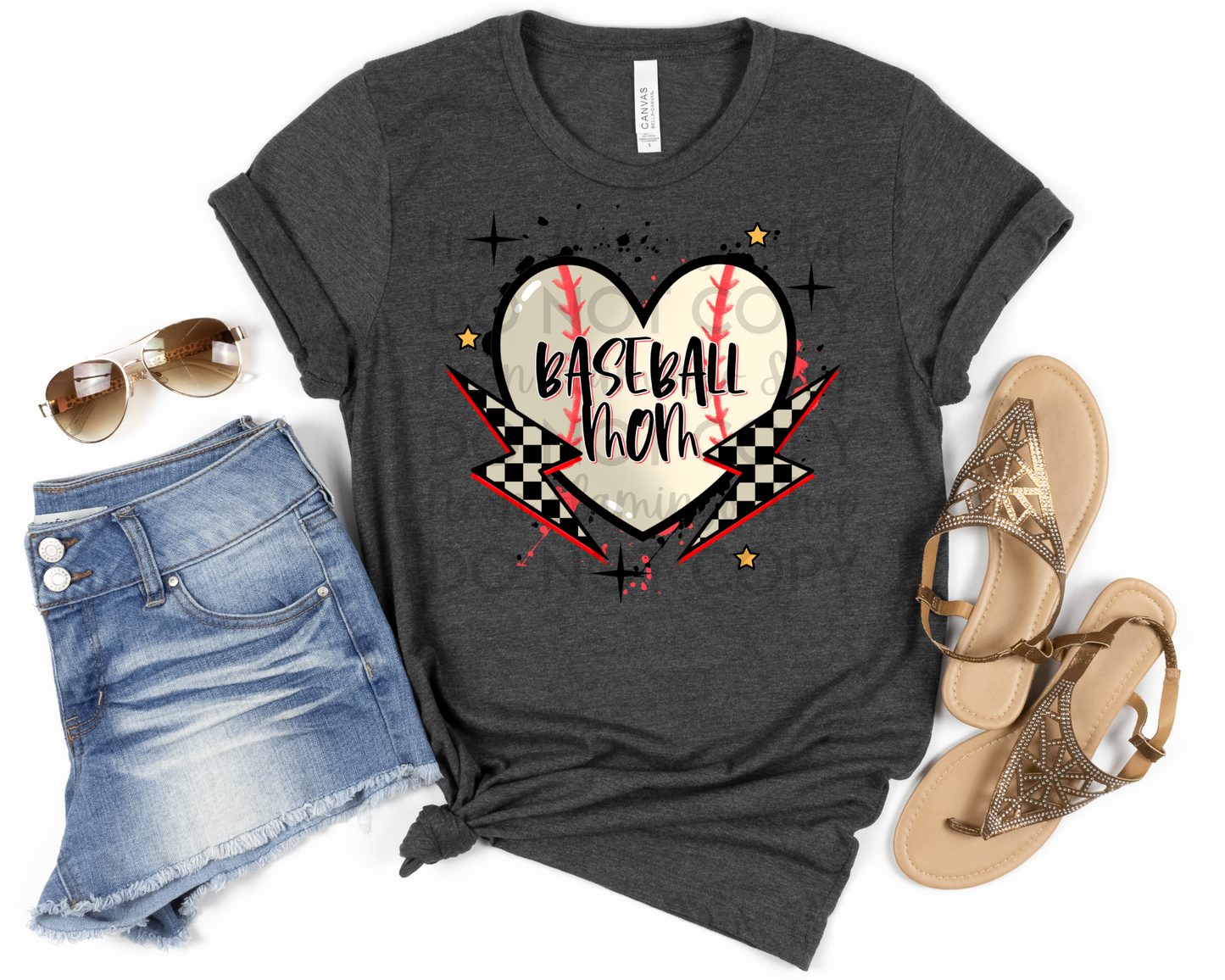 Baseball Mom heart lightning