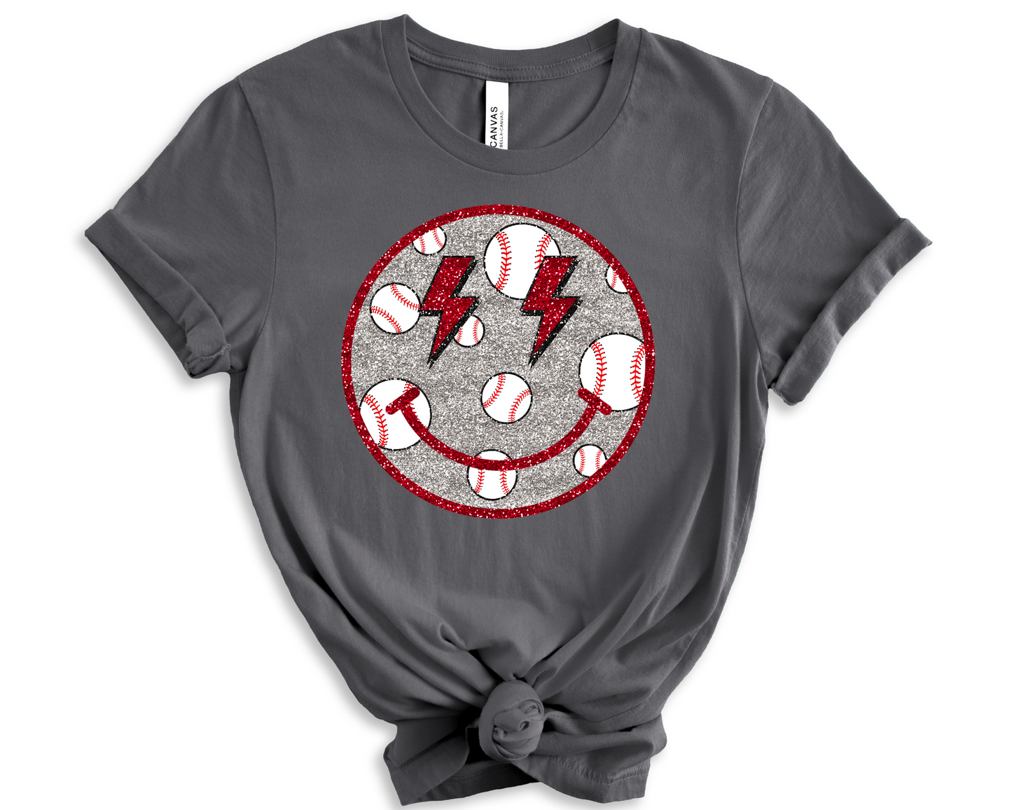 Baseball Smile Glitter