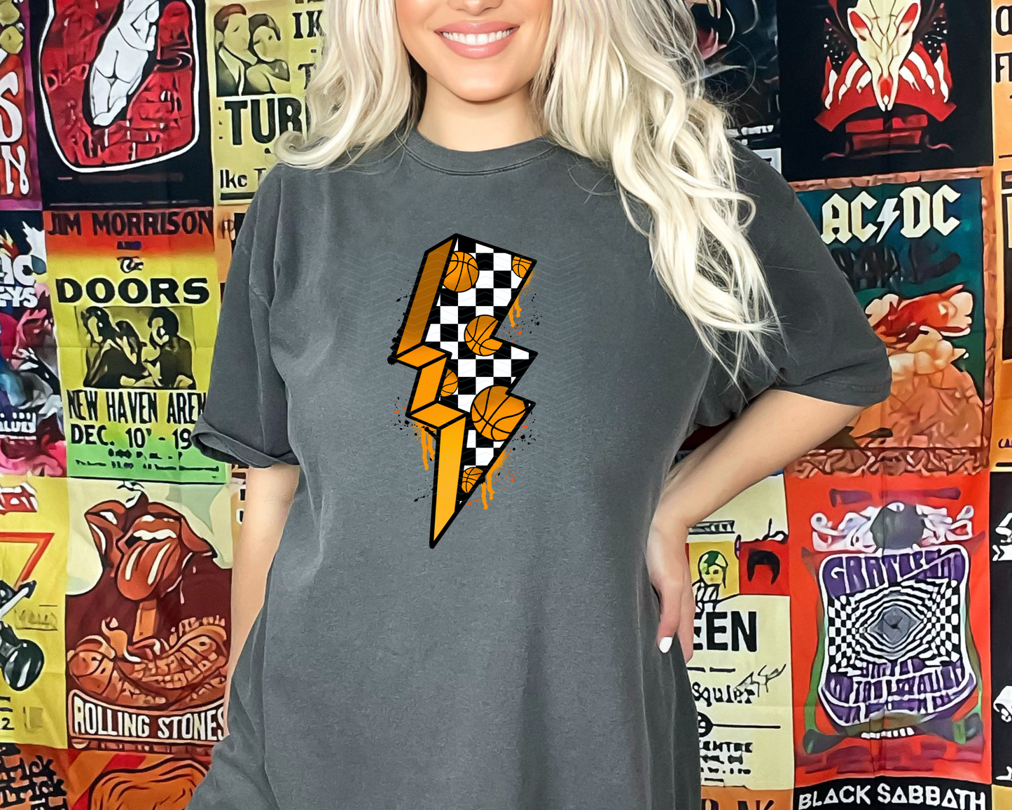 Basketball Checkered Lightning