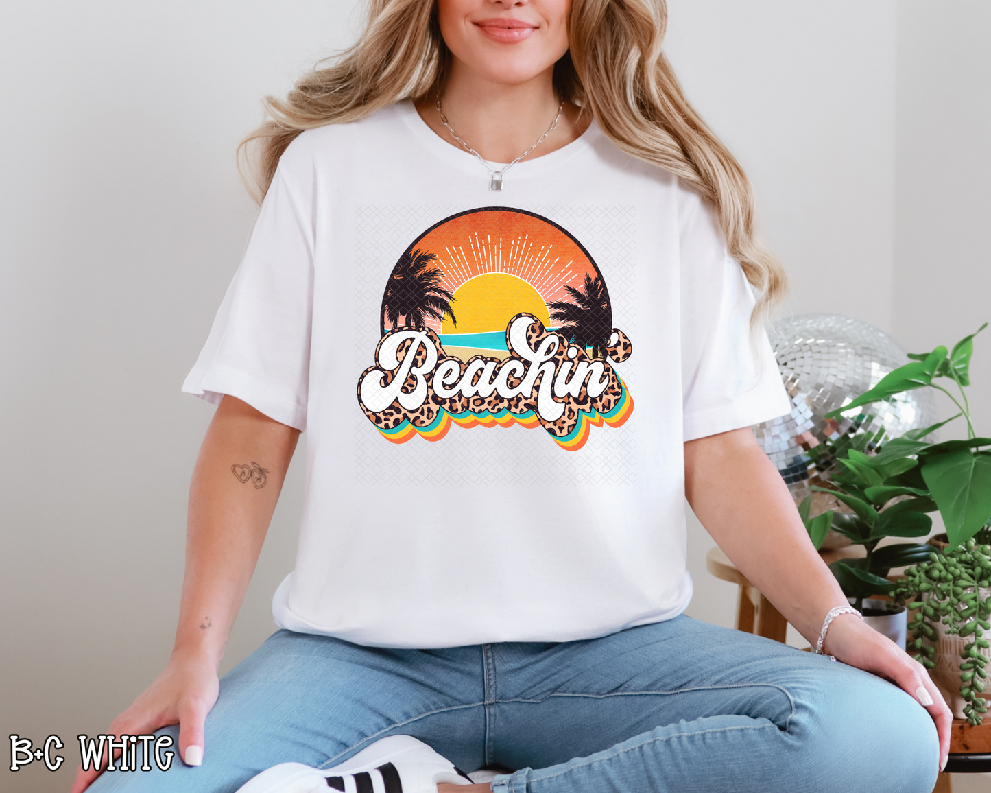 Beachin' Retro Leopard DTF TRANSFER