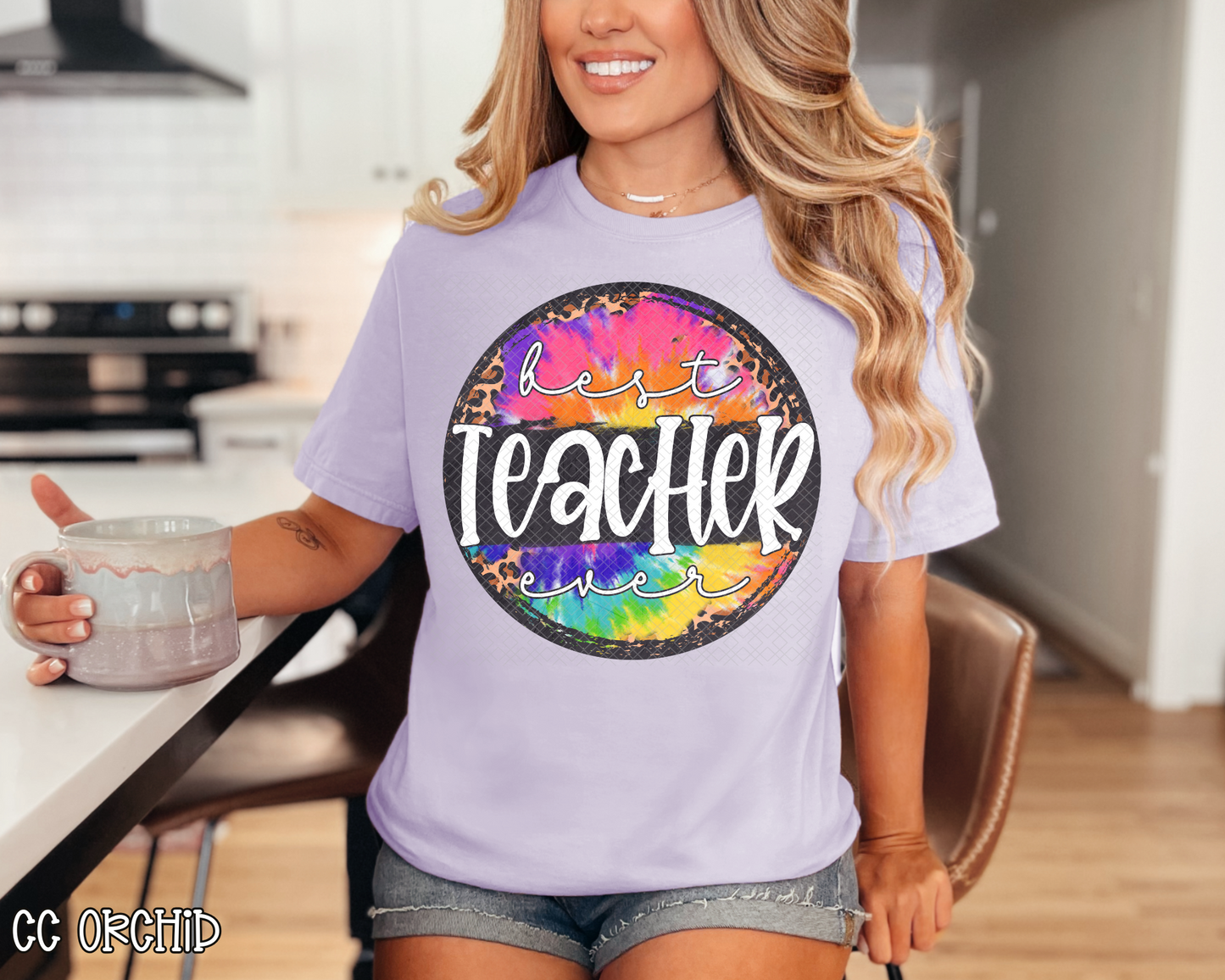 Best Teacher Ever Circle DTF TRANSFER