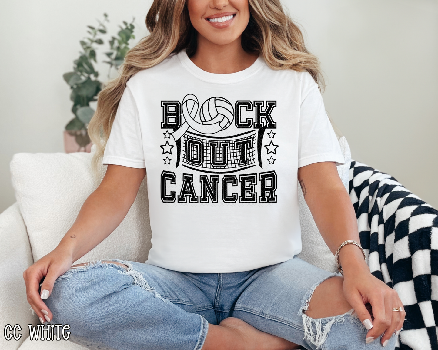 Block Out Cancer Volleyball DTF TRANSFER