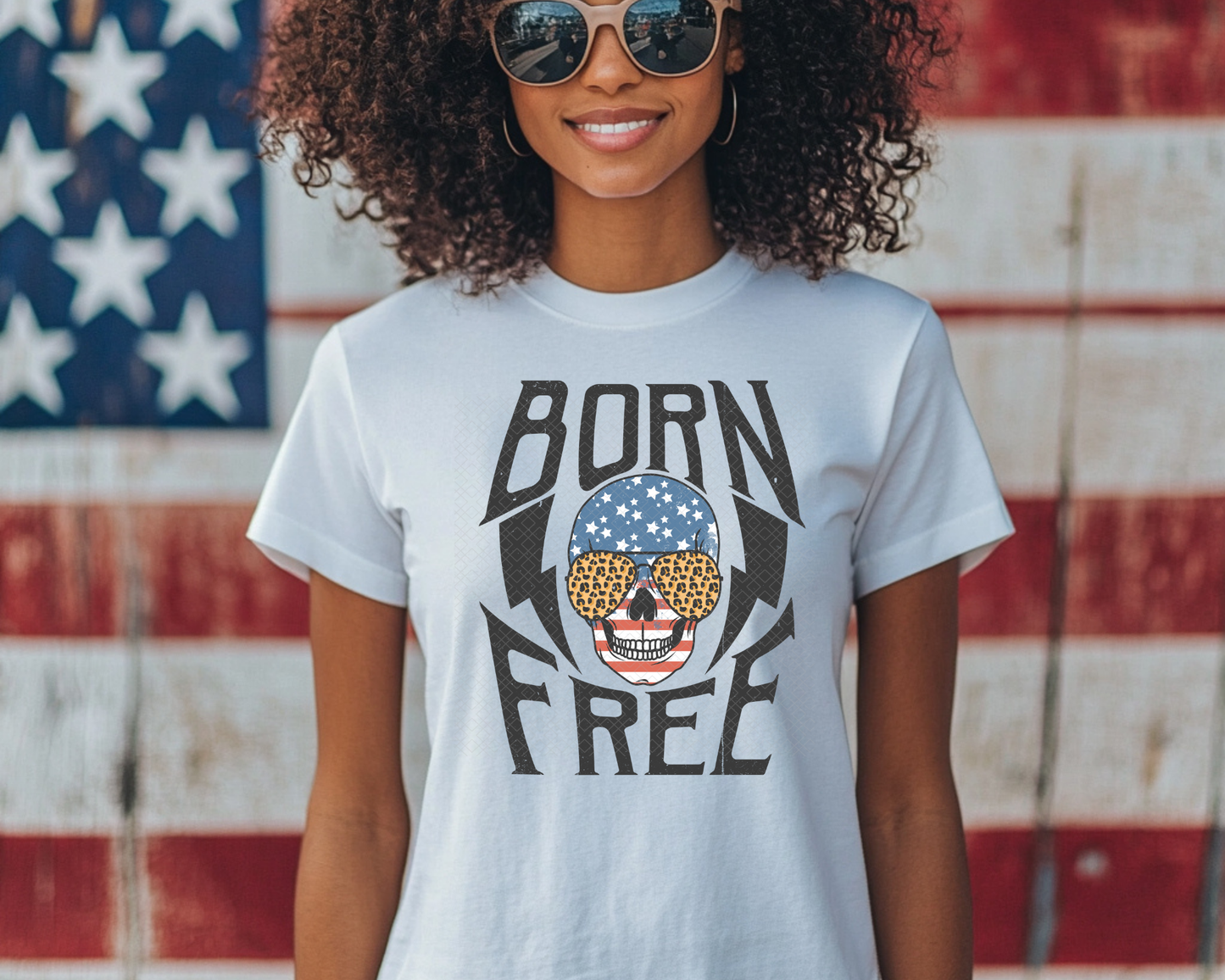 Born Free Leopard Skull DTF TRANSFER