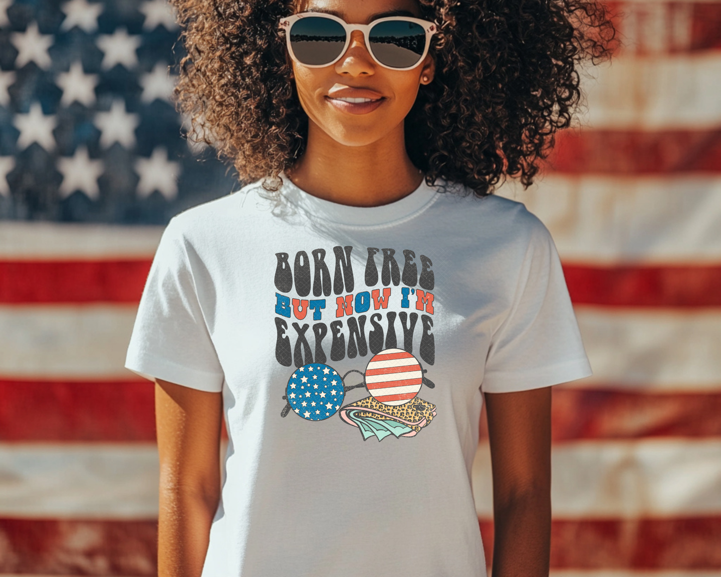 Born Free Now I'm Expensive Retro DTF TRANSFER