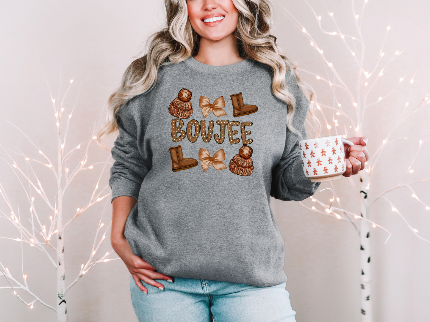 Boujee Boot Bow Beanie Collage DTF TRANSFER